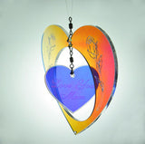 Mom Gift Flower Heart Suncatcher