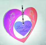 Mom Gift Flower Heart Suncatcher