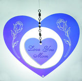 Mom Gift Flower Heart Suncatcher