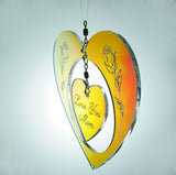 Mom Gift Flower Heart Suncatcher