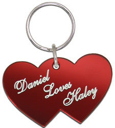 Double Heart Keychain