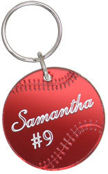 Softball Keychain