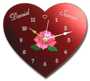 Romantic Heart Clock